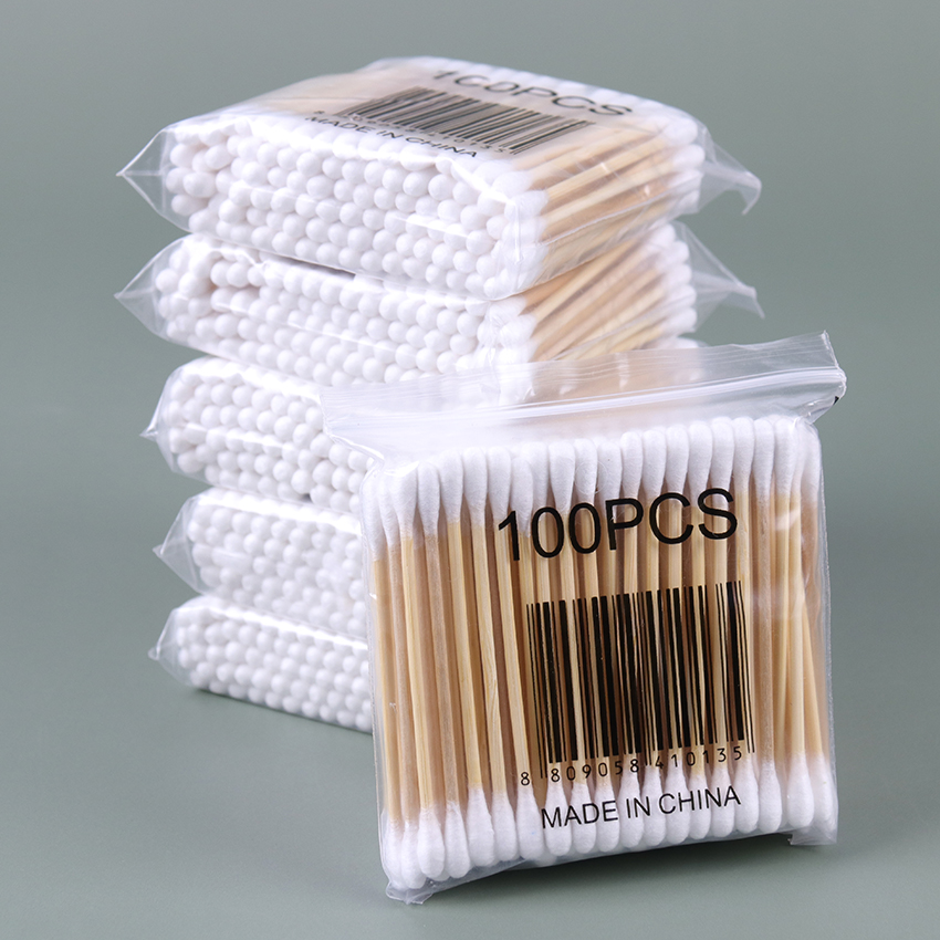 Tool nose ear swab kapok cotton swab cleaning ladies cotton swab new product [] 100PCS/Pack double head makeup cleaning