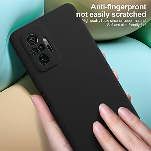 Back Cover for Redmi Note 10 Pro/ Max - Liquid Silicone Drop proof Full Coverage Protective Mobile Cover