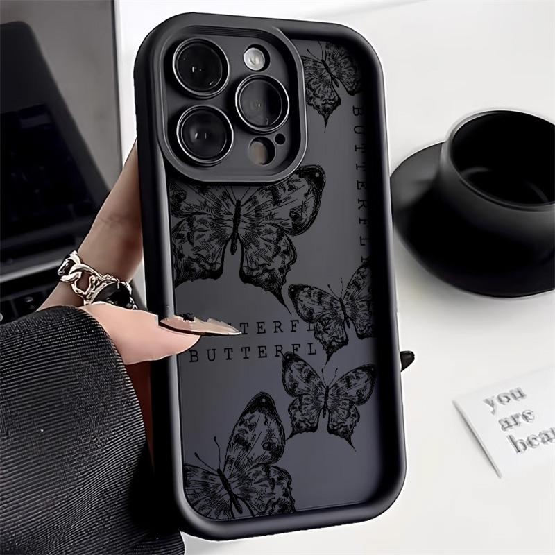 INS Retro Butterfly Silicone Phone Case For Samsung A54 5g Case A52 A55 A32 A24 A34 A53 A23 A15 S24 S25 S23 Ultra S21 FE Cover