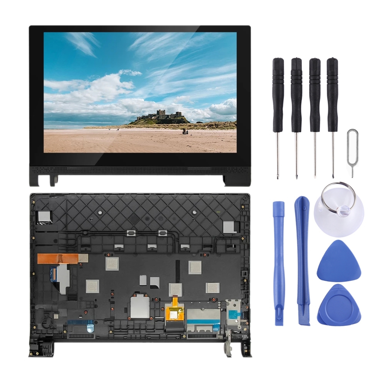 HOT Mobile phone parts OEM LCD Screen for Lenovo YOGA Tab 3 10.1 YT3-X50F YT3-X50 Digitizer Full Assembly With Frame