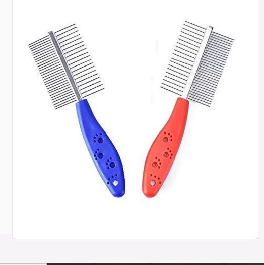 Pets Double Side Stainless Steel Needles Pets Comb, Hairbrush Grooming for Dogs Cat Cleaning Supplies Cat Comb Or Dog Comb (Dual Side Comb)