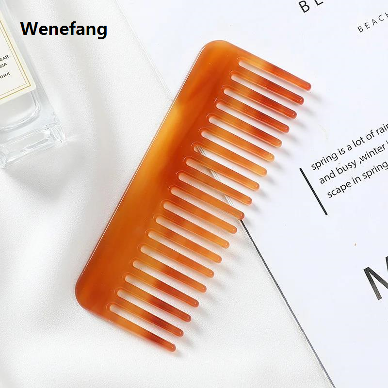 Wenefang Anti-static Massage Hair Combs Korean Fashion Acetate Colorful Hairdressing Comb Hair Brush for Women Girls Hair Styling Tool