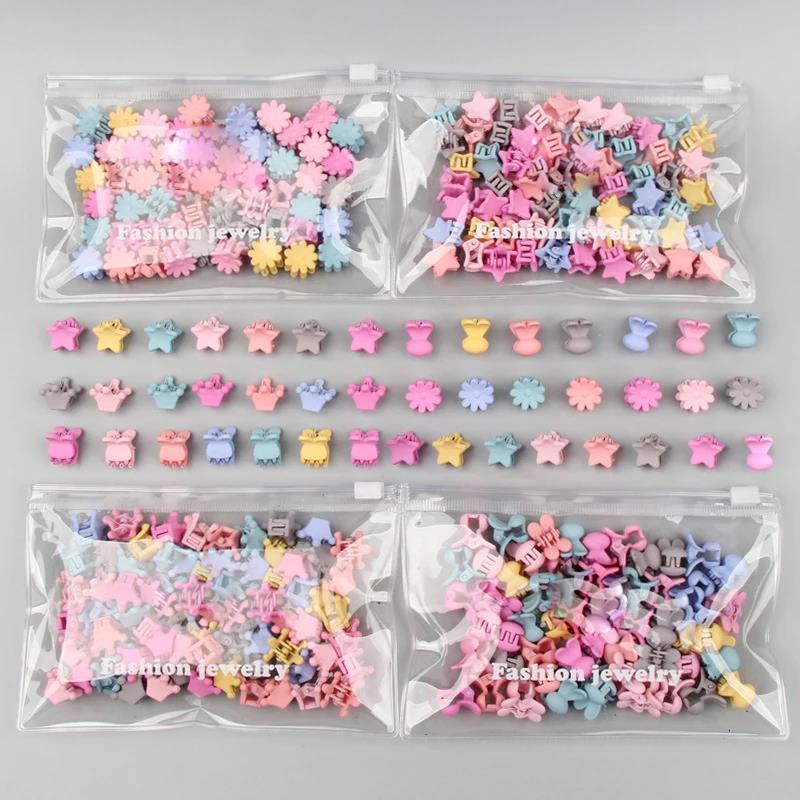 Vylon 30Pcs/Bag Mini Cute Hair Claws Clips For Girls Baby Colorful Hairpin Cartoon Rabbit Flower Crown Star Hair Clips Children Clamp
