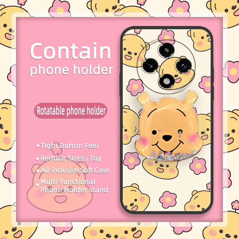 Simplicity Dirt-resistant Phone Case For OPPO A3 Pro 5G Glitter TPU Cute Back Cover Soft Case Kickstand drift sand