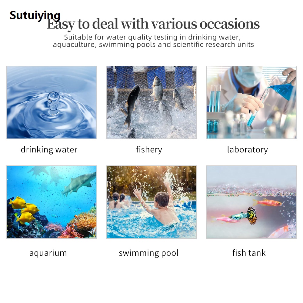 Sutuiying Multifunctional PH Meter Waterproof Water Quality Tester PH/TDS/EC/Temp New style Detector PH Test Pen with backlight for Aquarium Pool