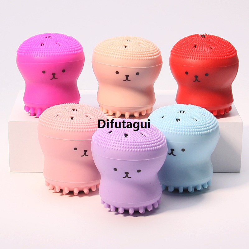 Difutagui 1pc Octopus-Shaped Bubble Maker Silicone Facial Deep Cleansing 2025 New Brush Makeup Removal Tool Portable Multi-functional Gadget