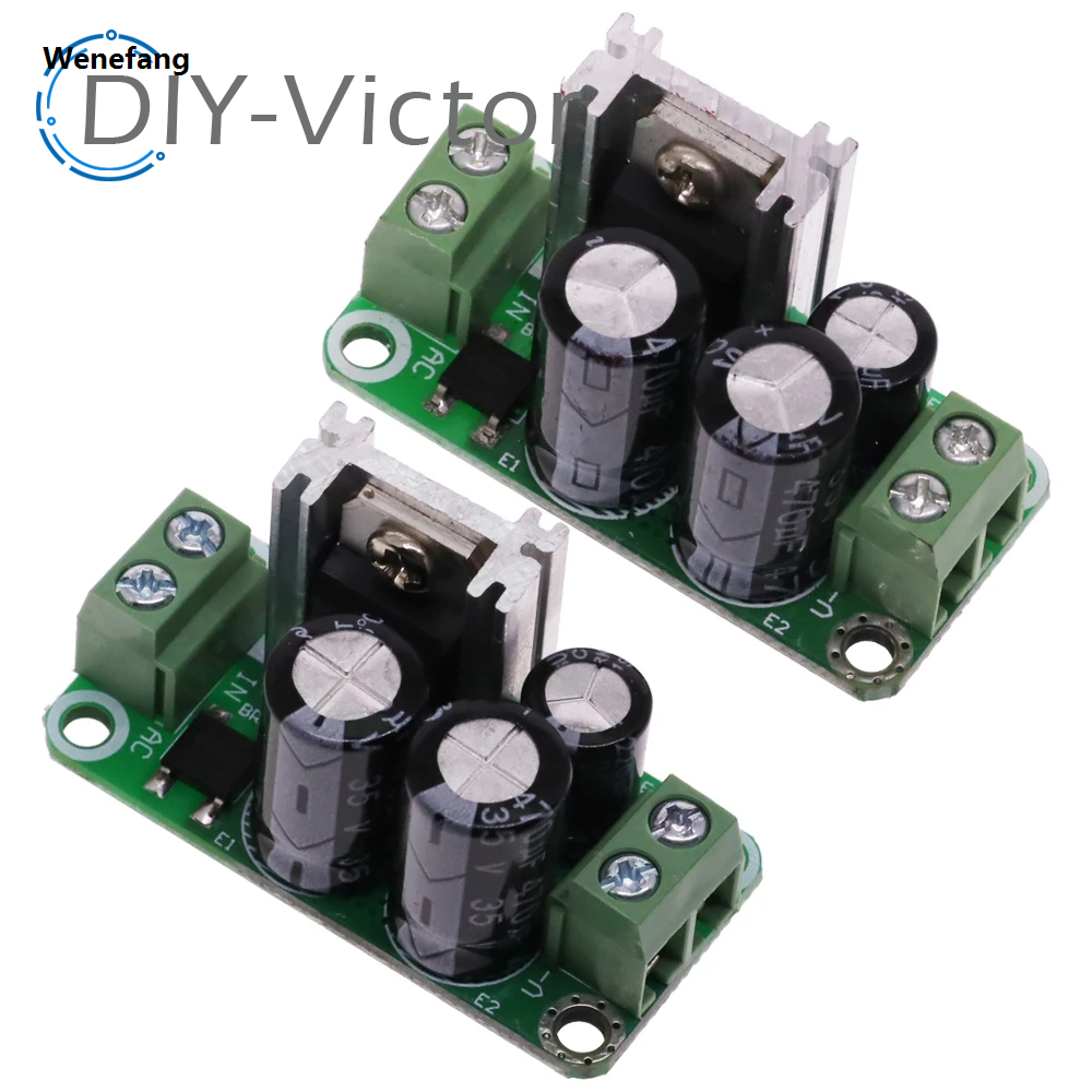 Wenefang Single regulated power supply module DC 5V 9V 12V 15V 24V rectifier 【2025 Version】 filter board 7805/ 7809 / 7812/ 1A for audio Amplifier