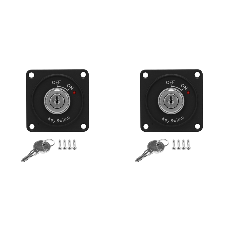 OUMERY 2X Universal 12V Car Boat Motorcycle Ignition Key Ignition Switch Panel 2Position with 4 Keys