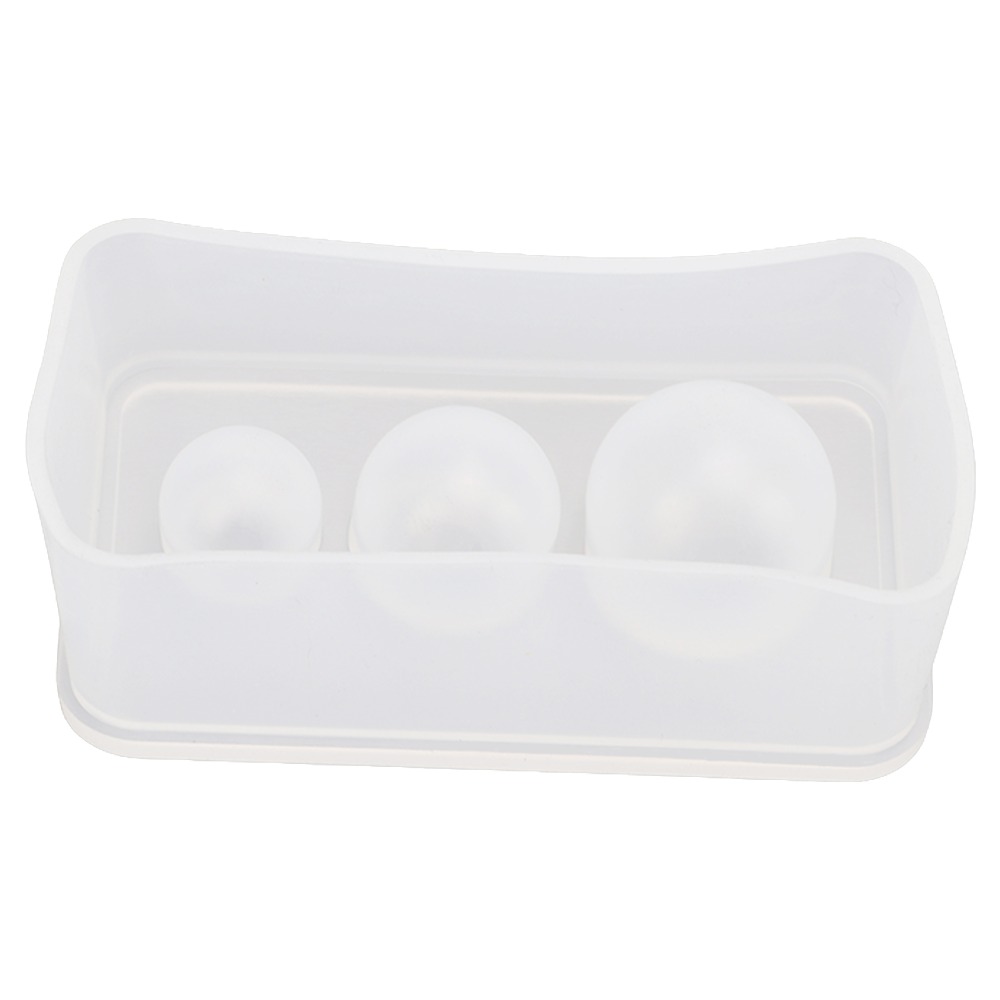 Resin Casting Mould White Silicone Ball Mould Reusable 3 Sizes Spherical Silicone Mould Silicone 3D Round Resin Epoxy Mould DIY Production