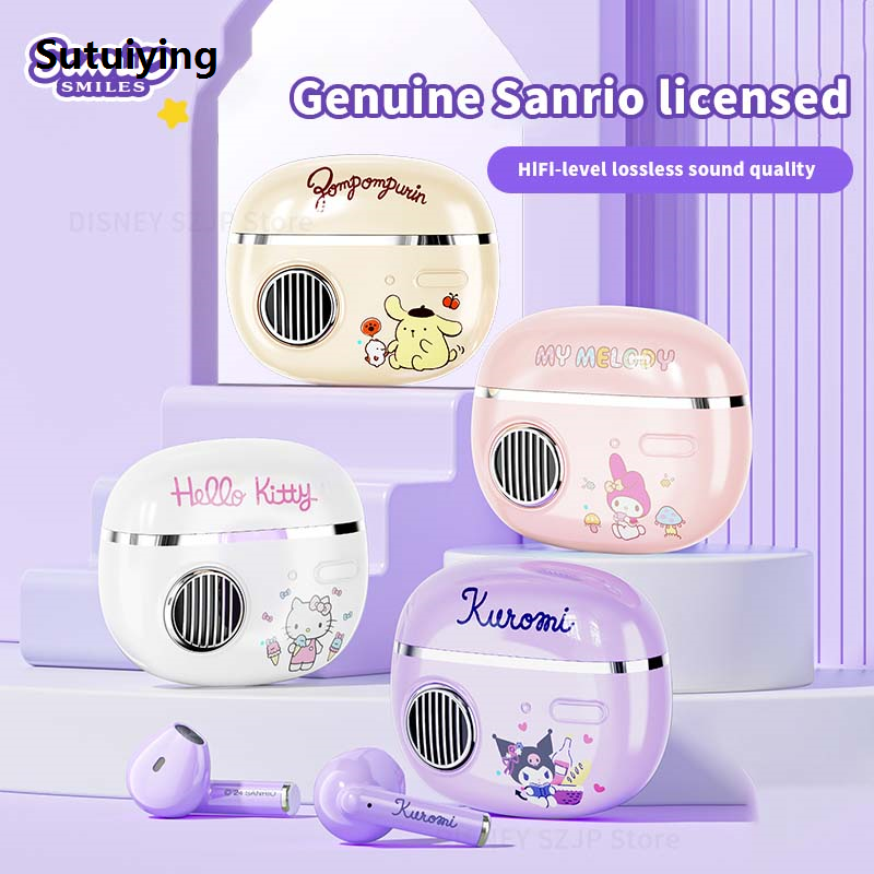 Sutuiying Sanrio S190 Hello Kitty TWS Earbuds Kuromi Bluetooth Earphones Cinnamoroll Luxury Wireless Headset Sport Noise Reduction Game Headphone