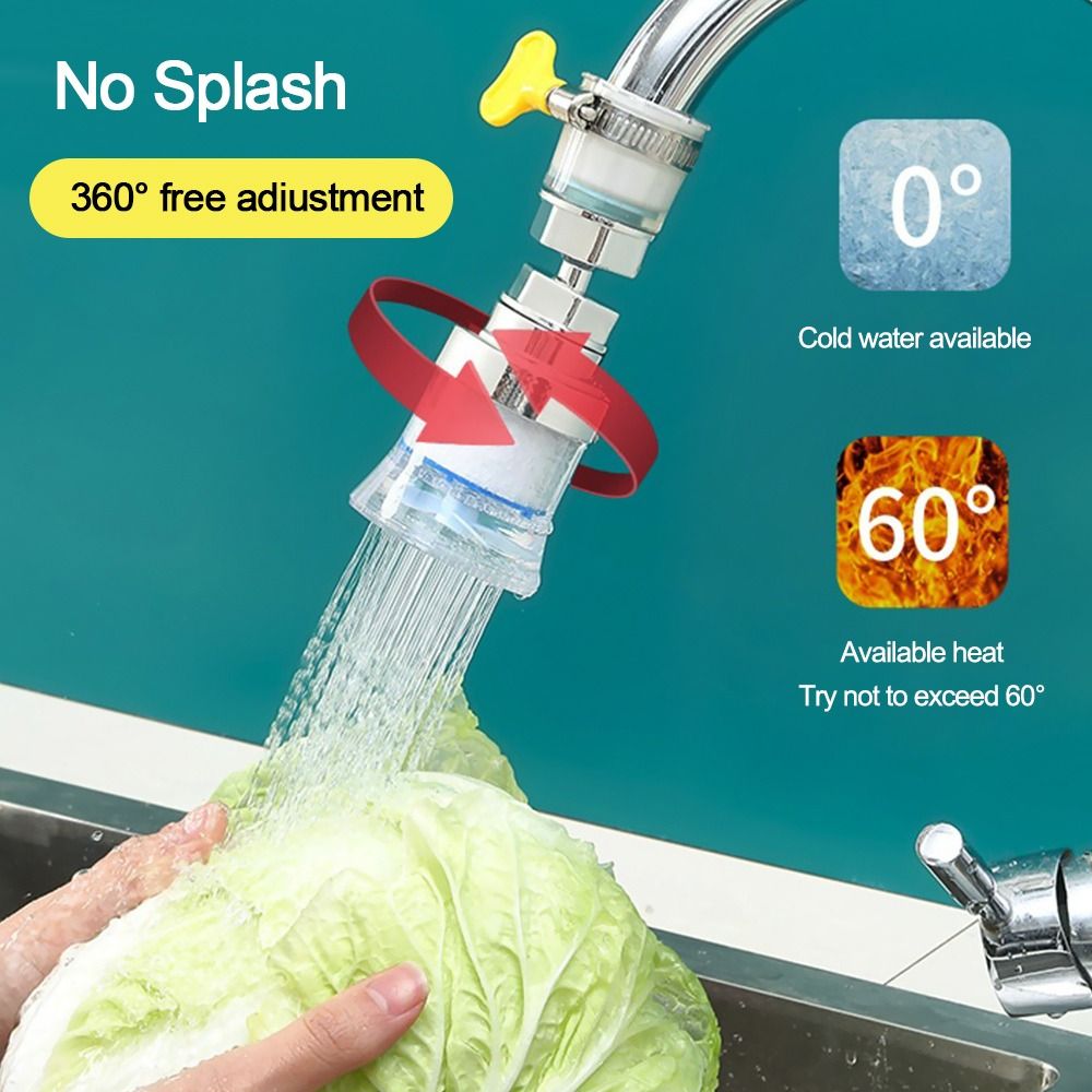 Universal Faucets Purification Kitchen Faucet Nozzle 360° Rotate Splash Proof Bathroom Faucet Aerator Flexible Chlorine Removal Water Purifier Household washbasin Accessories