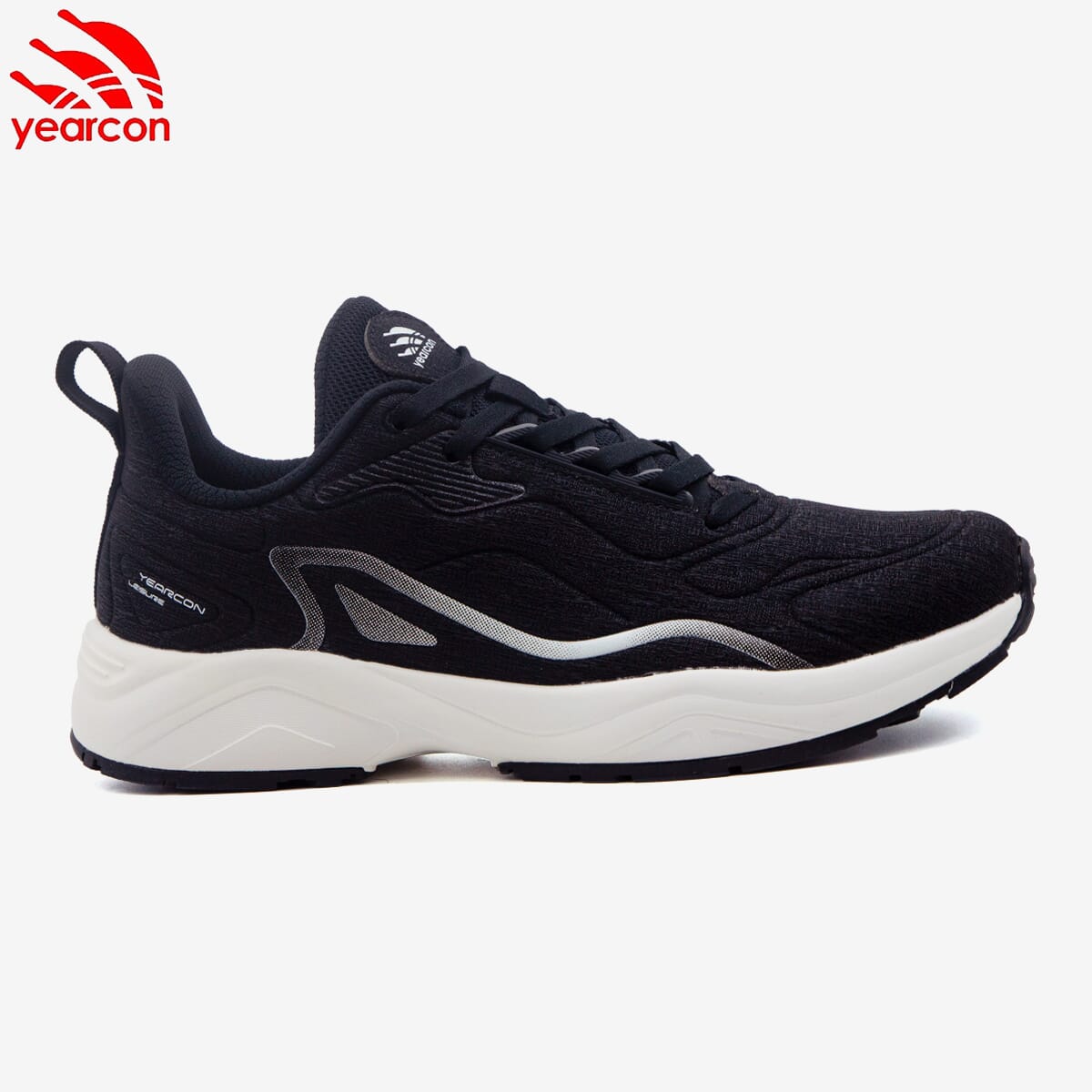 Yearcon Black And White Solid Pu Leather Lace Up Shoes For Men Stylish Comfortable Casual Everyday Wear
