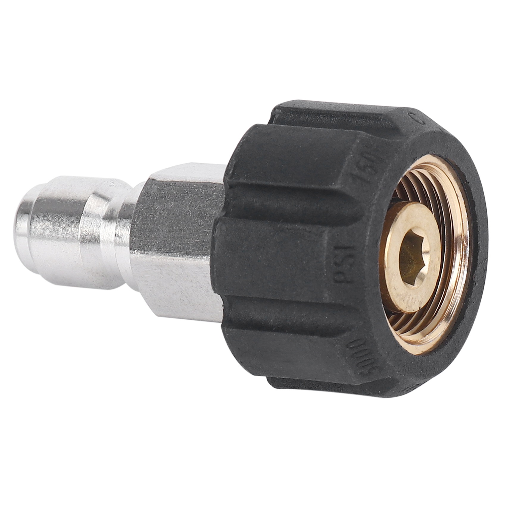 2X Pressure Washer Twist Connect M22 14mm x 3/8 Inch Quick Disconnect Plug High Pressure B Fitting, 5000 PSI, TWIS281