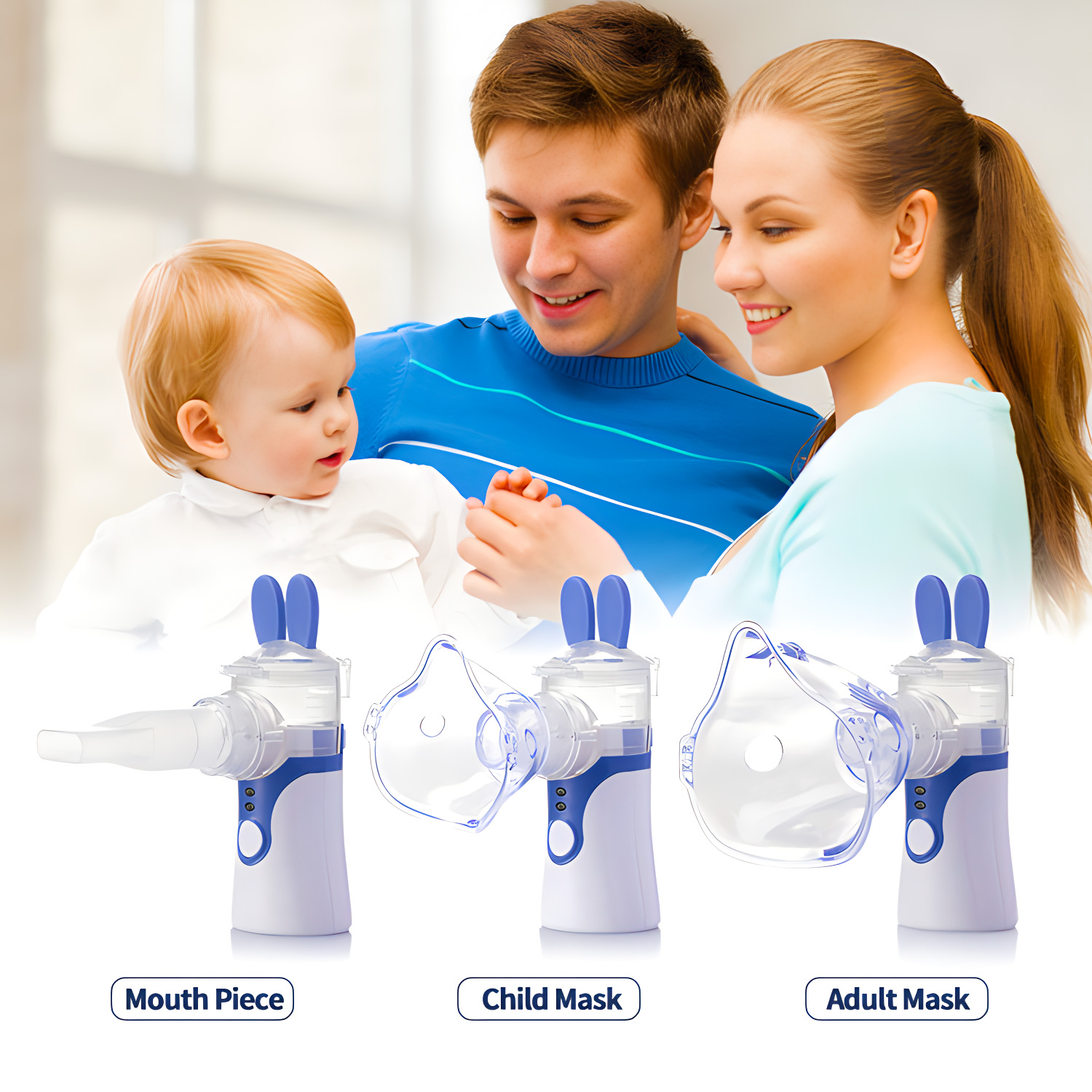 2025 New Mini Handheld Portable Autoclean Inhale Nebulizer Mesh atomizer silent inhaler Nebuliser for kids Nebulizador Rechargeable