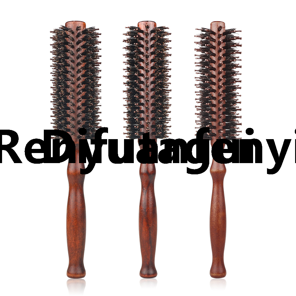 Difutagui 6 Style Natural Boar Bristle Hair Round Brush Wood Handle Round Fifty percent discount Barrel Hair Comb Hair Roller Brush Hairdressing Styling Tools