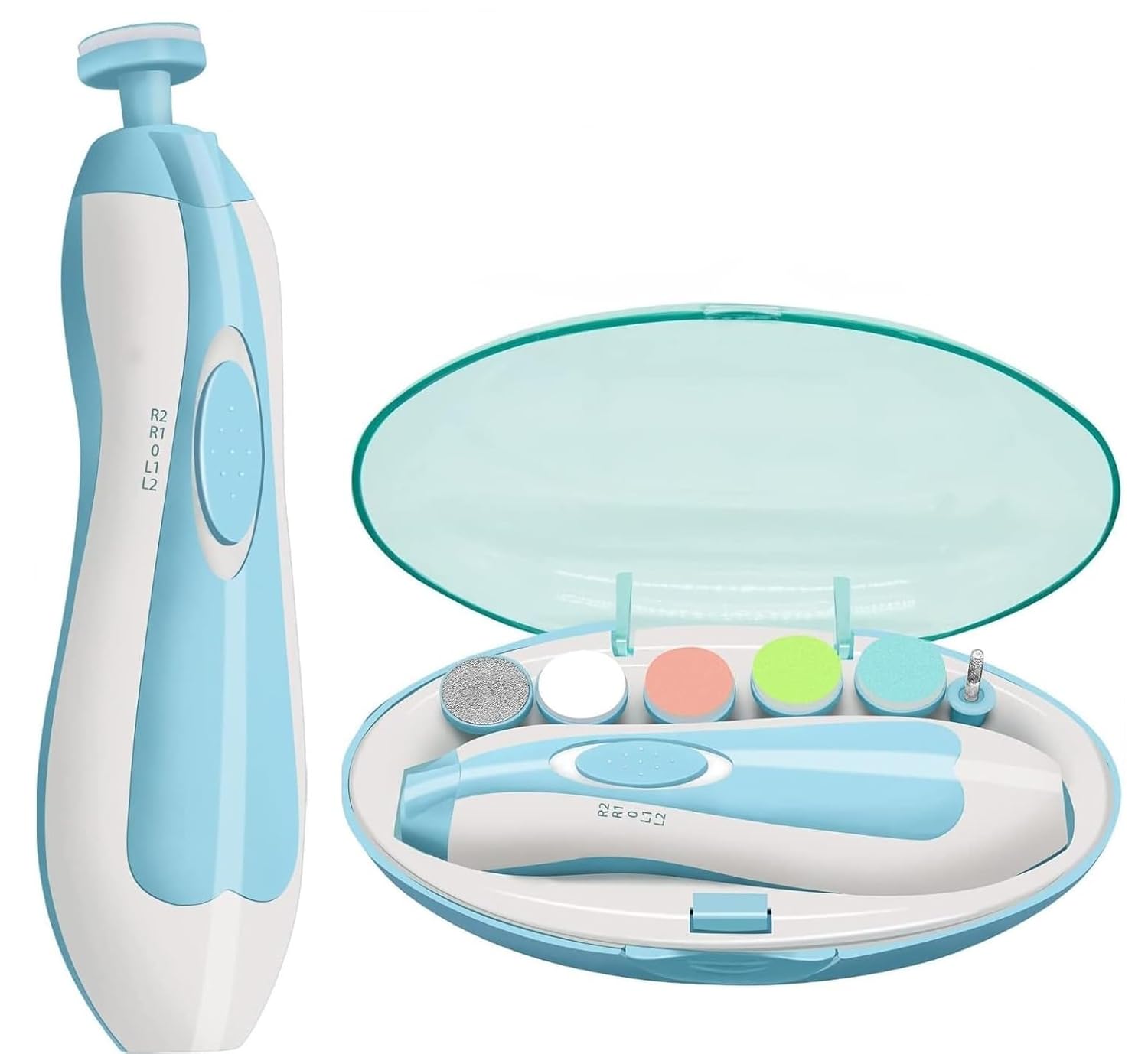 Electric Nail Trimmer for Babies | Baby Nail Cutter with Light | Safe & Gentle Nail Trimmer for Newborns & Kids