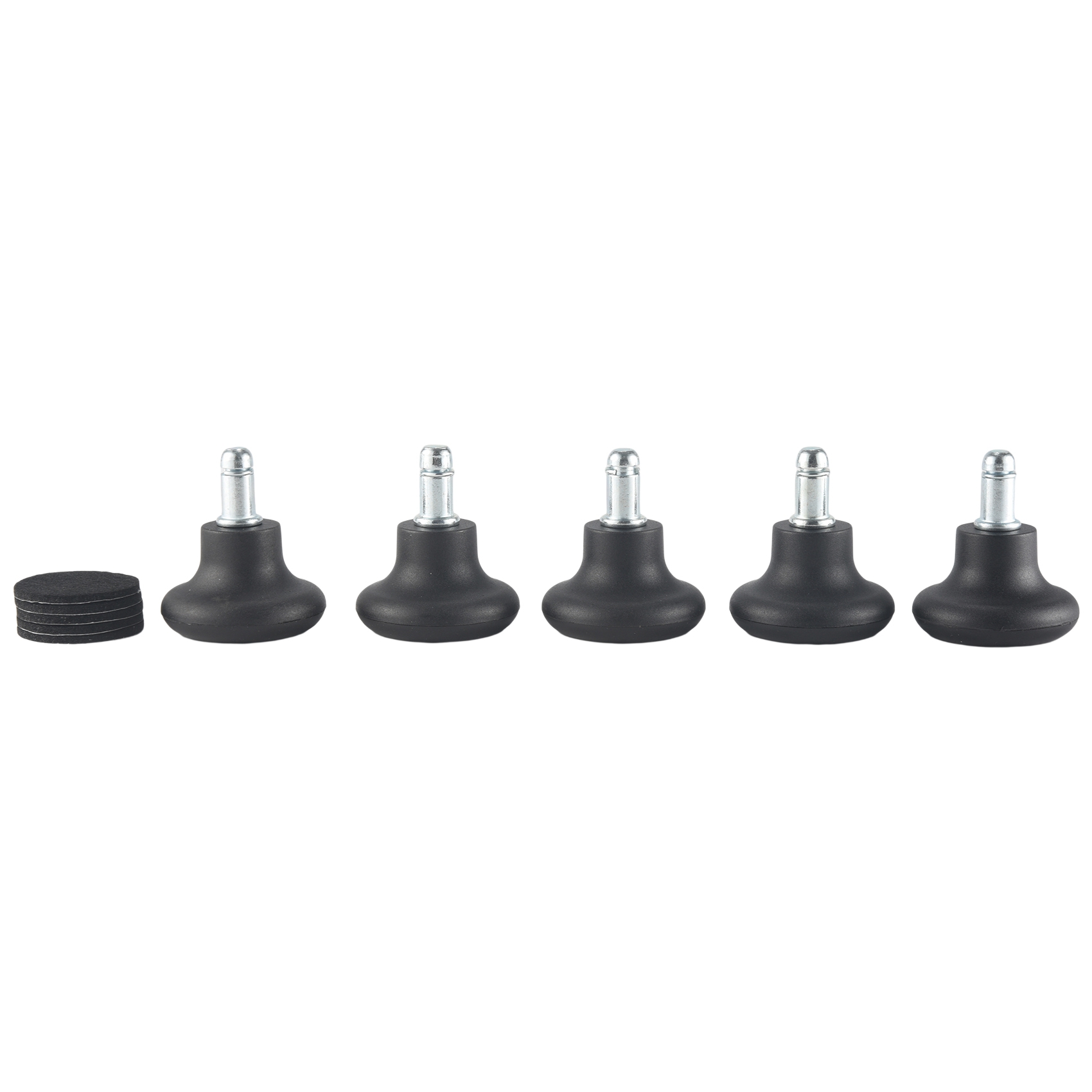 5 Pack Bell Glides for Office Chair Without Wheels,Stationary Castors