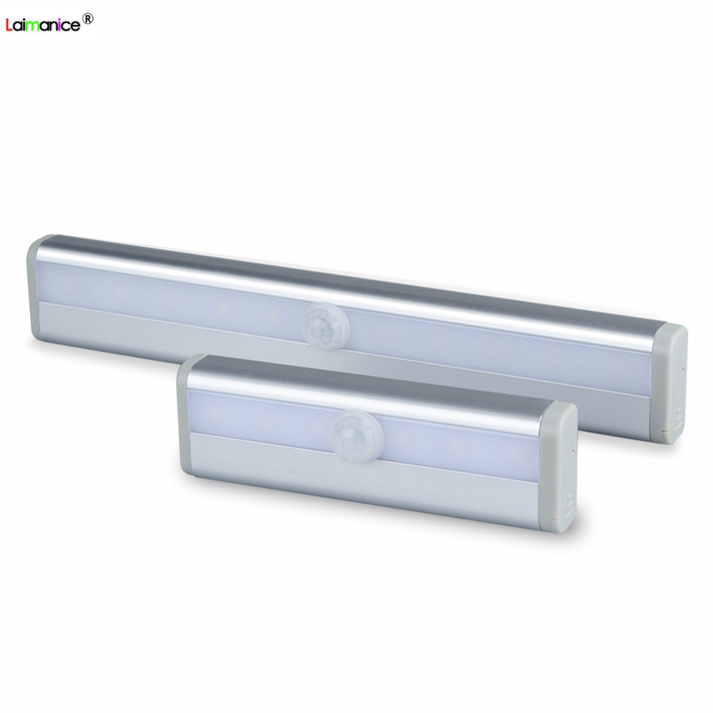 NEW 【Innovative design】Motion Sensor LED Night Light 6 10 LEDs Wireless PIR Lamp Under Cabinet Closet Kitchen Wardrobe Bedroom Emergency Lighting