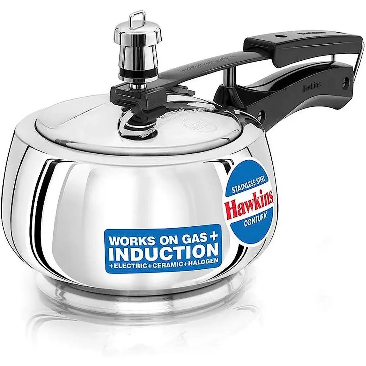 Hawkins Stainless Steel Contura Pressure Cooker (Ssc15)- 1.5 Litre - image 1