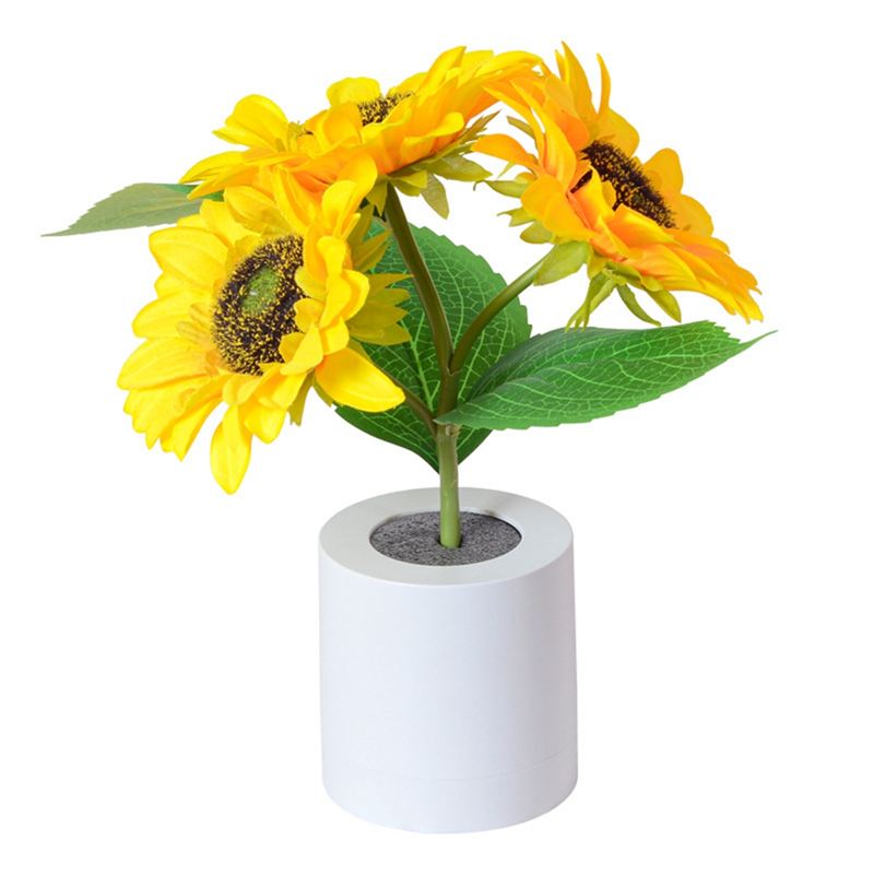 Sunflower LED Lamp USB Rechargeable Flower Lamp Fit for Mother'S Day Gift for Bedroom 1Set