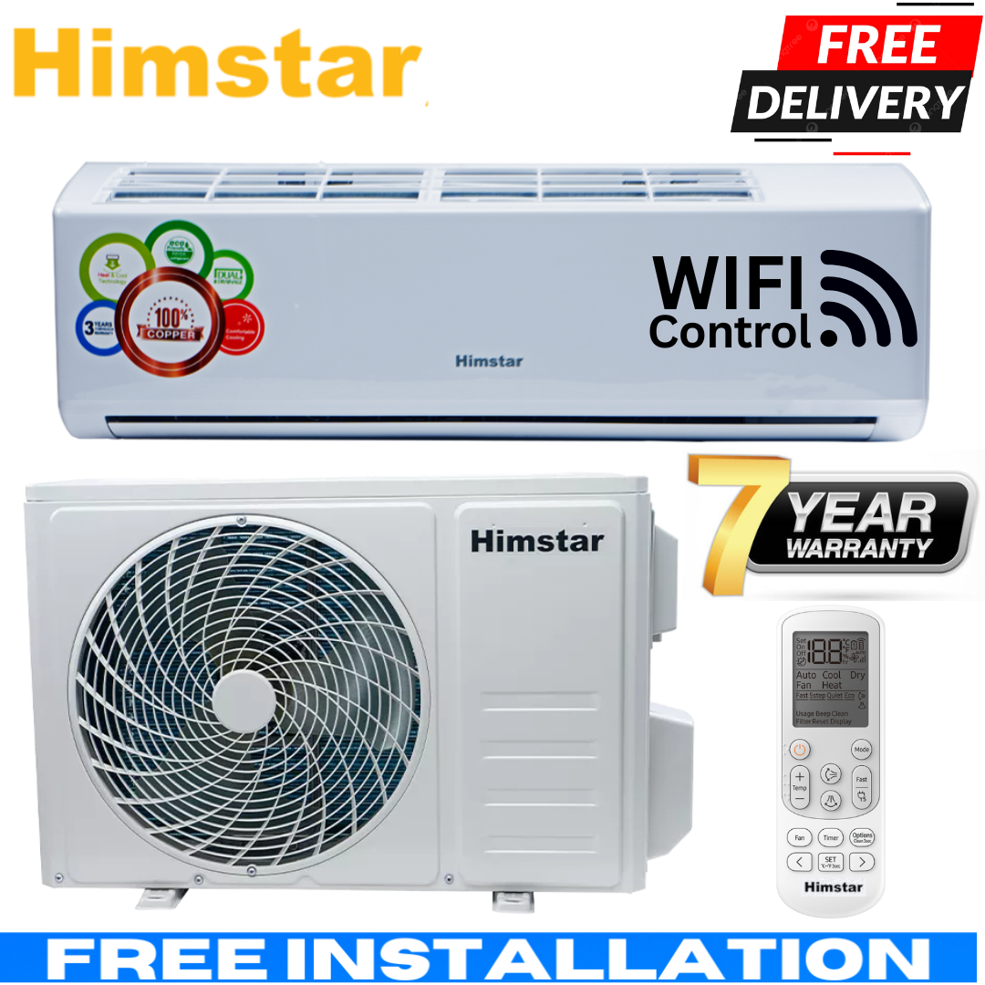 Himstar 1.5 Ton Inverter Air Conditioner AC = HA-18INVT1H/THA With Cooling & Heating Functionality and 5 Years Warranty on Compressor