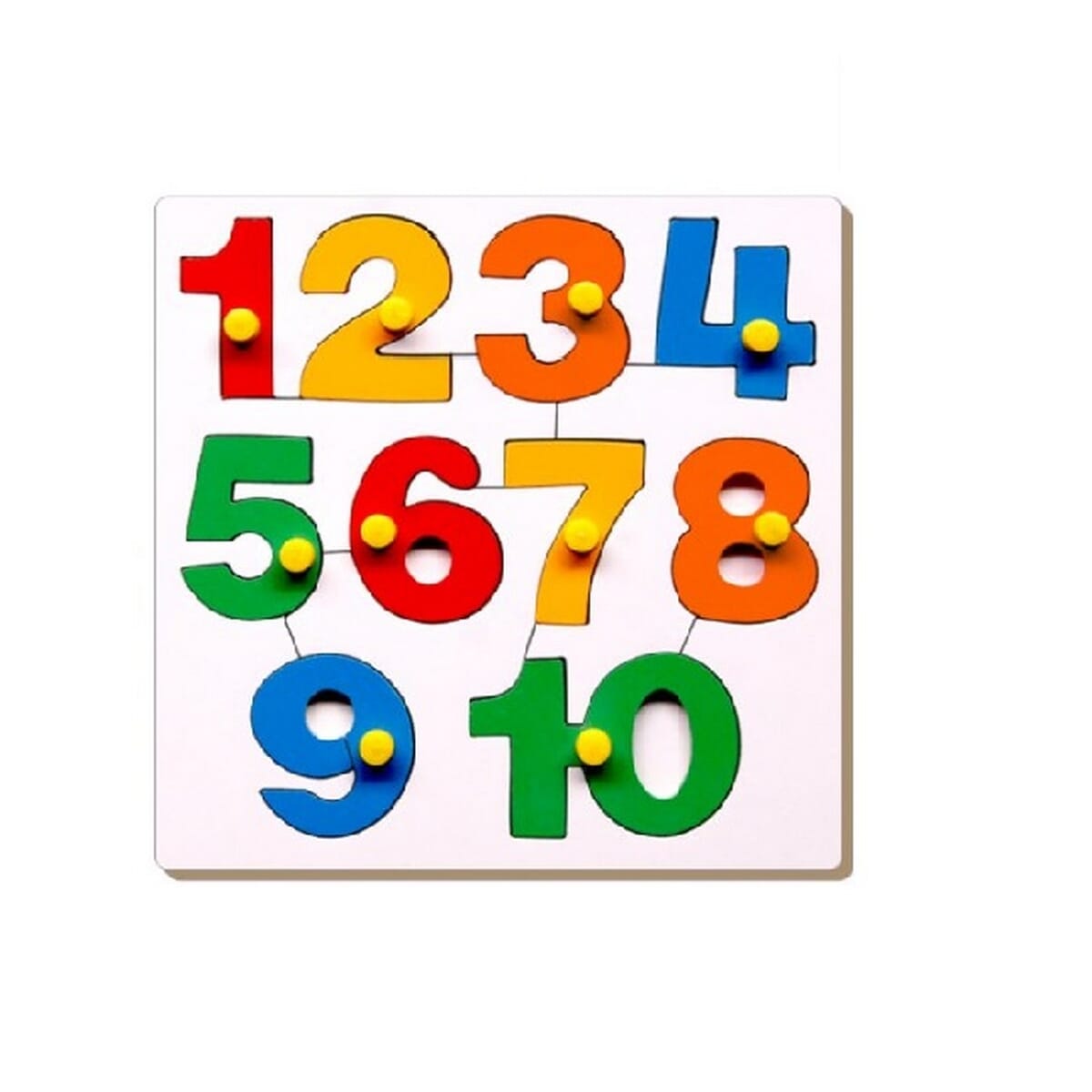 Little Genius Wooden Number Inset Tray Puzzle 1-10 AL-03B