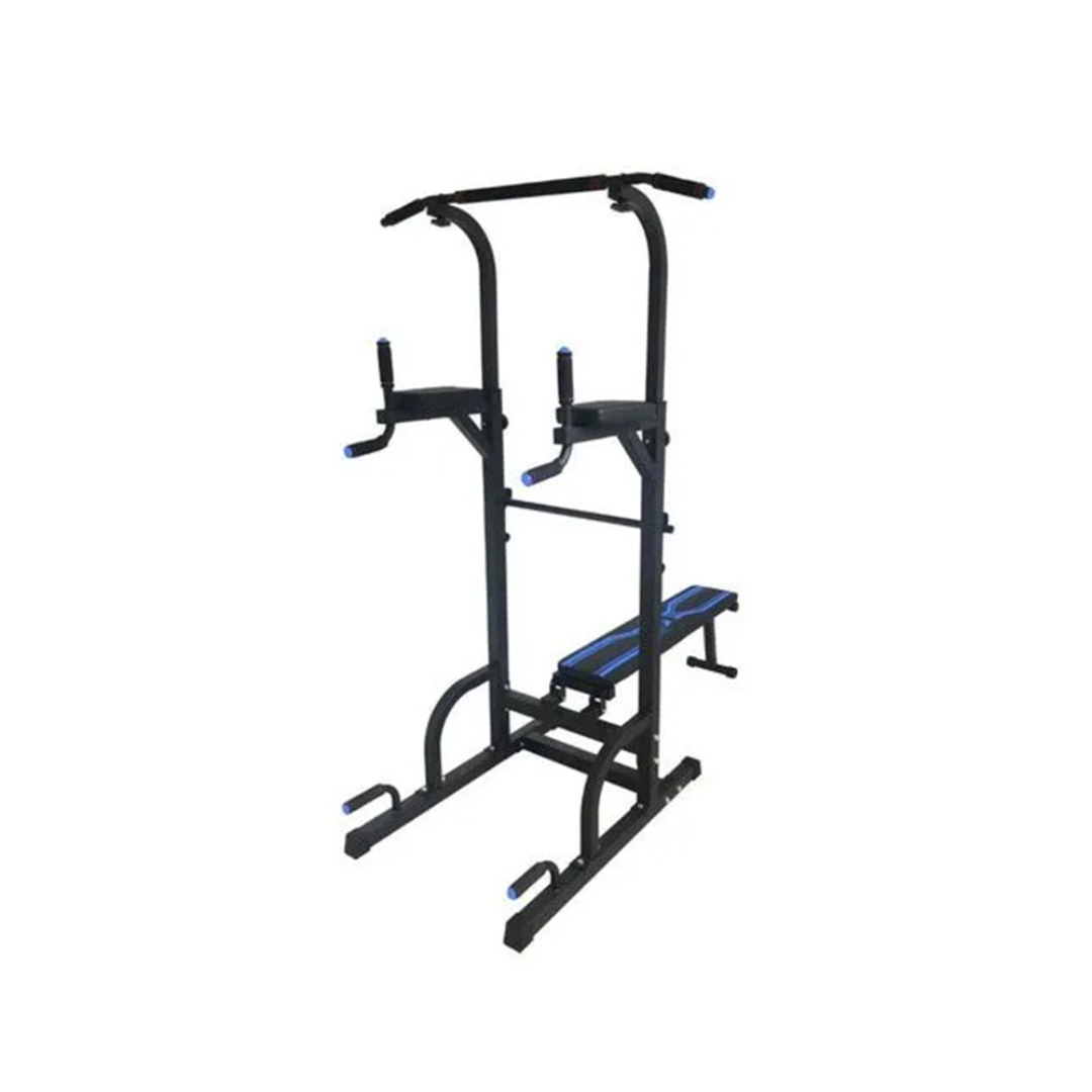 SPN's Dolphy Dip Stands Adjustable Power Tower Pull Up Bar Workout Dip Station Multi-Function Push Up Bar with Bench