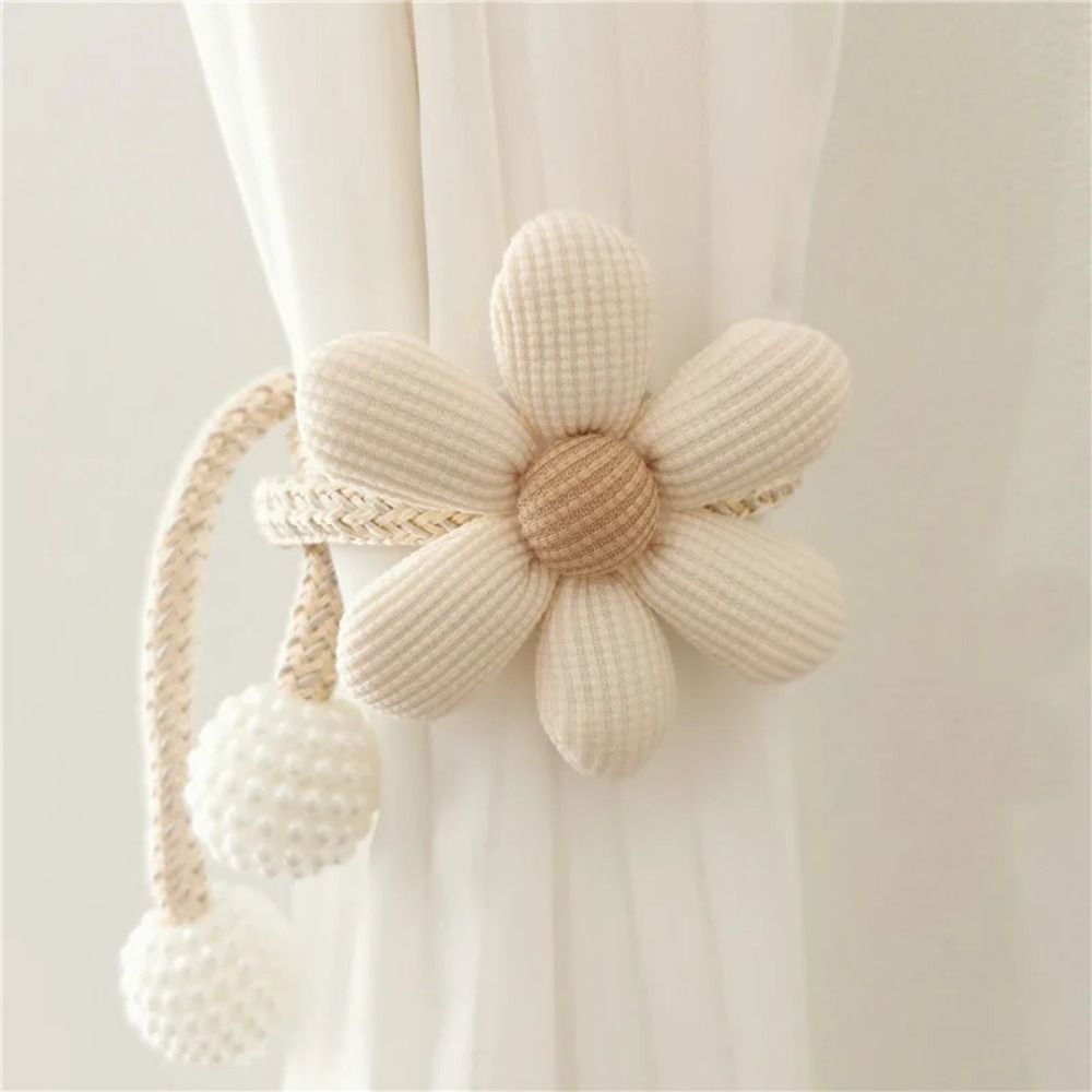 1PC New Magnetic Buckle Curtain Buckle Clip Flower Shape Pearl clasp Window Curtain Buckles Curtain Holders Home Decor