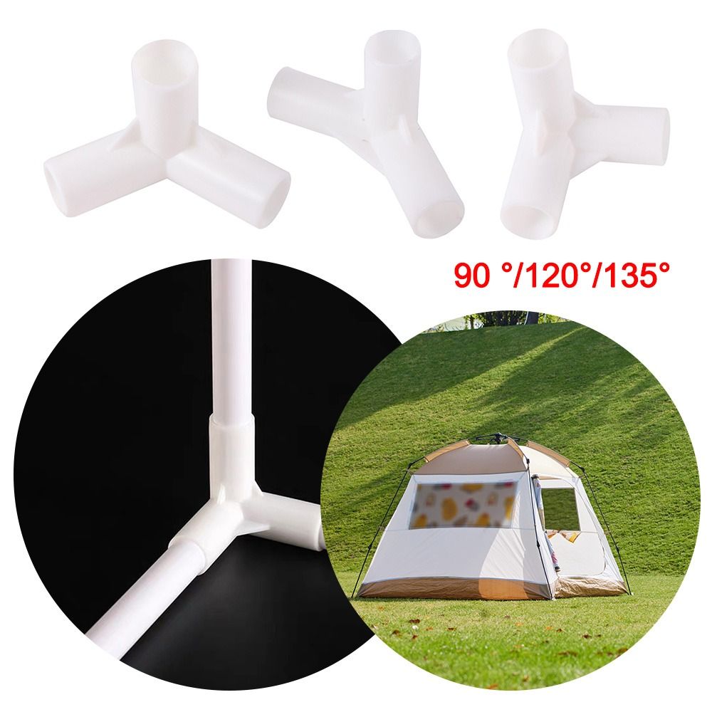 2Pcs New Plastic Water Pipe Connectors Replacement Inner Diameter 16mm Tent Pole Connector 90 120 135 Degree Three-Way Connector