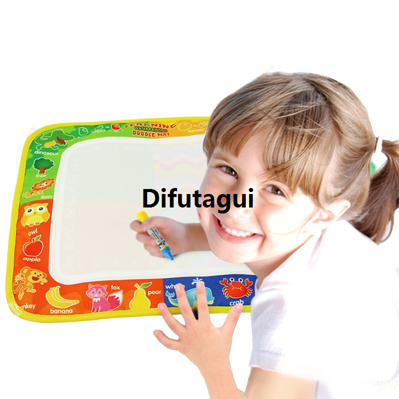 Difutagui 4 Types Magic Water Drawing Cloth Cloth With Doodle Painting Pen Portable Water Painting Mat for Children Early Education Drawing Toy
