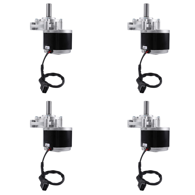 Fullhaodd 4X 250W 24V 75Rpm Low Speed Brush Motor, 44mm Longer Shaft, Shaft Diameter 17mm , Wheel Chair DC Gear Brushed Motor