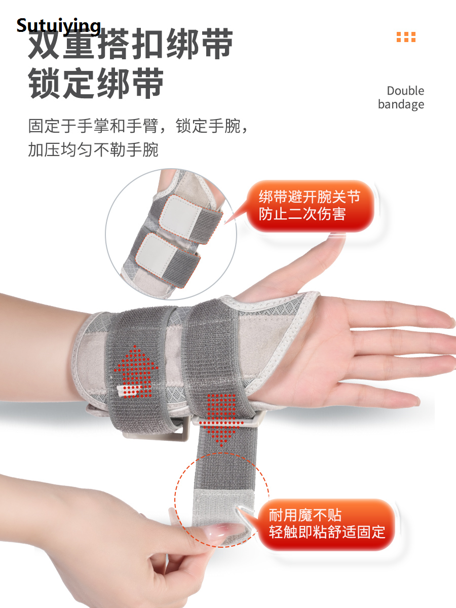 Sutuiying Wrist Brace for Carpal Tunnel Support Brace with Splints Hand Support Luxury for Arthritis Tendonitis Sprain Injuries Wrist Pain 1PC