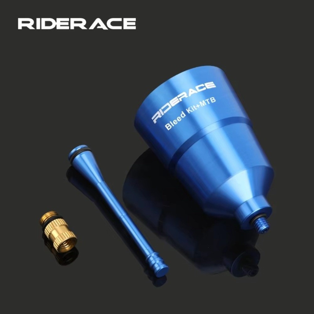 New RIDERACE Bicycle Oil Funnel Bleed Kit Aluminum Alloy Cycling Bike Disc Brake Oiling Tool Bike Brake Bleed Repair Tools for Shimano