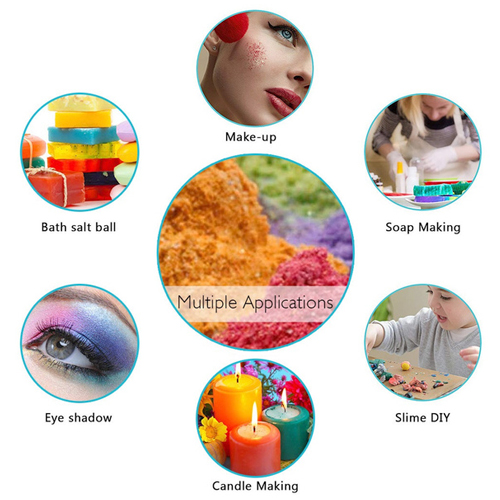 Vylon Pink Mica Powder Epoxy Resin Dye Pearl Pigment Natural Mica Mineral Powder DIY Glitter Mold Jewelry Making Material Handmade Soap Coloring Powder, Candle Making slime making pigment powder