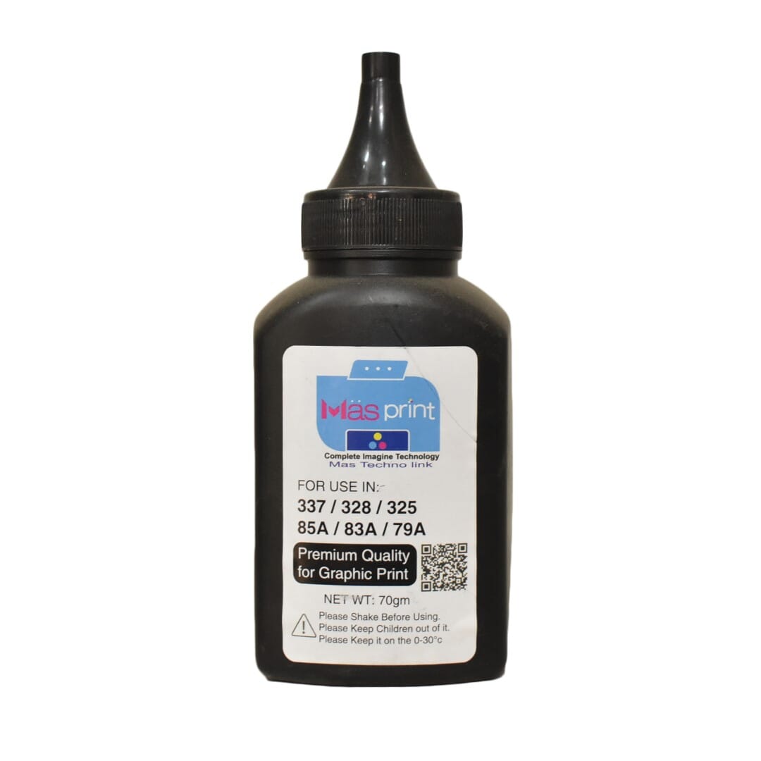 B&W High Graphic Black Refill Toner - Compatible with HP & Canon Laser Printers
