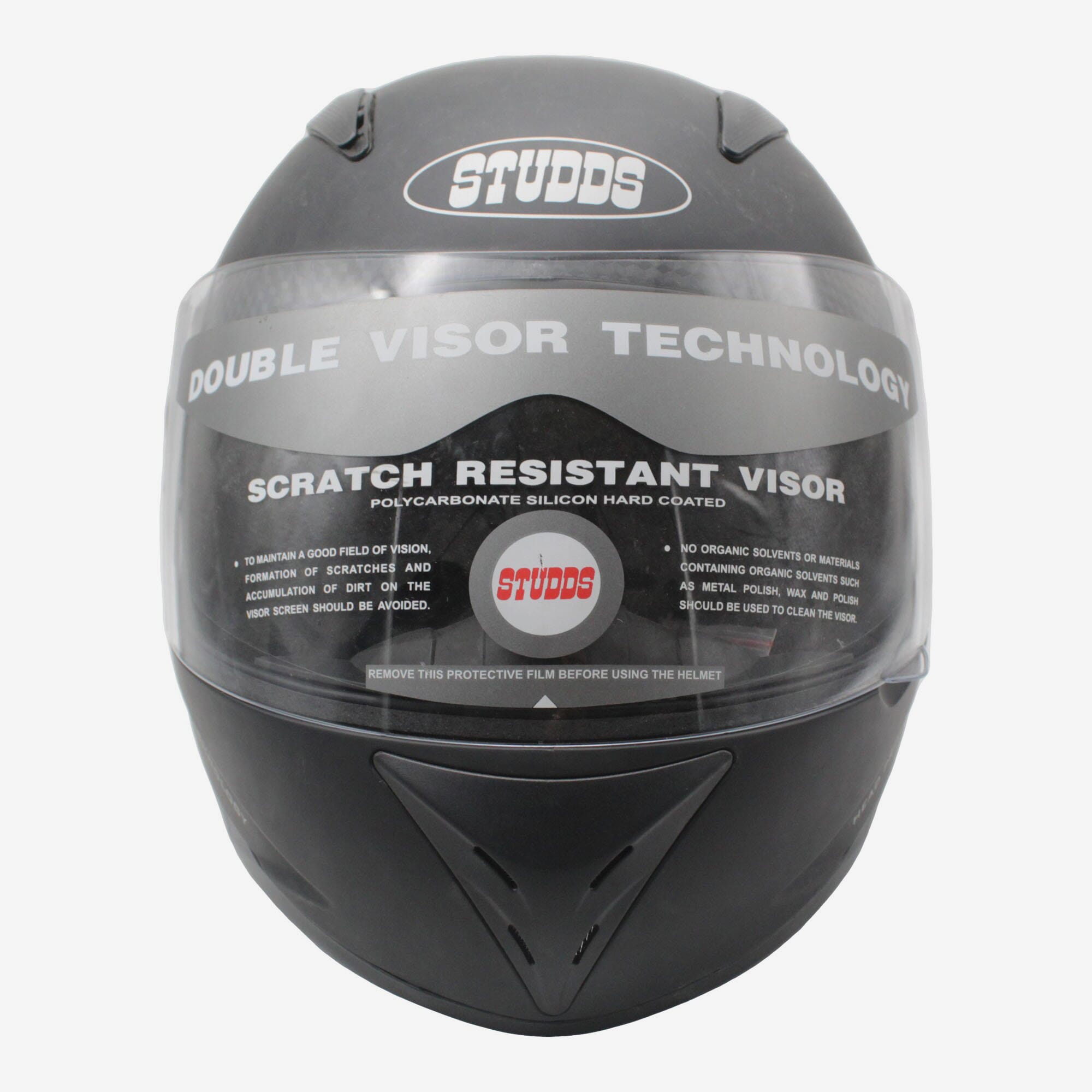 Studds Shifter Plain Matte Black Double Visor Full Face Helmet