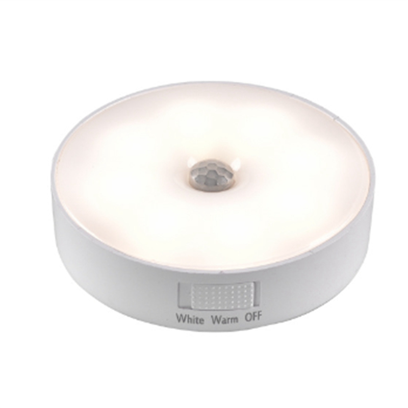 2X Motion Sensor LED Light USB Nightlights Chargeable Lamp for Kitchen Bedroom Stairs Hallway Cabinet Closet Wardrobe