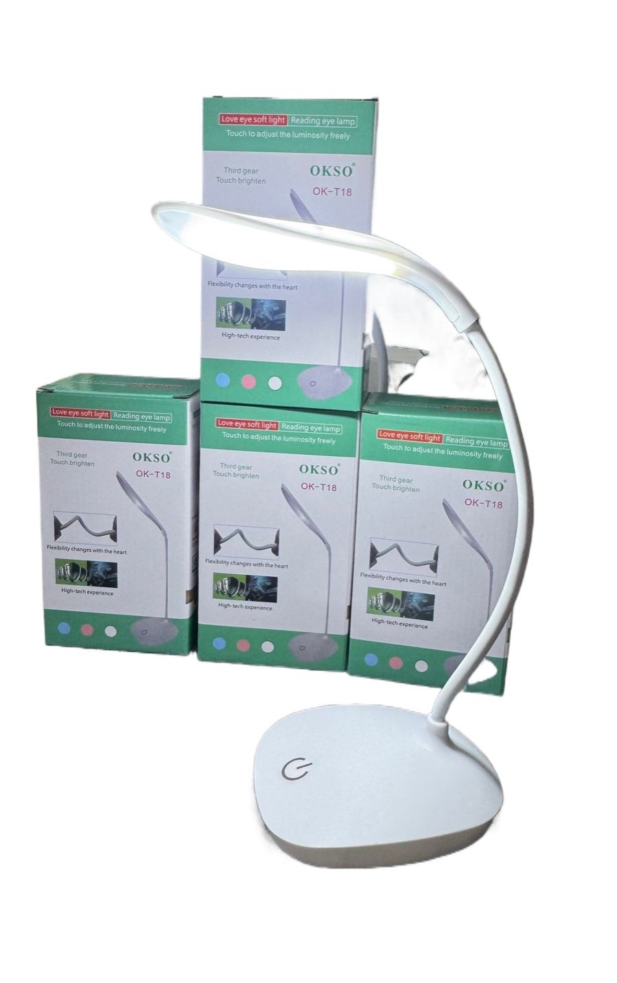 OKSO OK - T18 Led Reading Lamp with 3 Modes Touch Control Eye Protection Table Lamp for Kids Study and Night Light