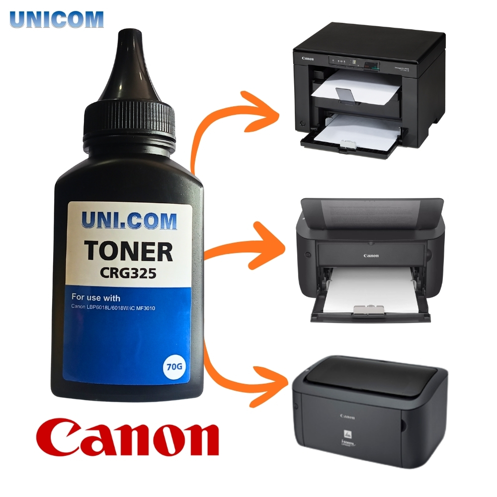 UNICOM CRG325 Black Toner Powder Refill for Canon LBP6000 LBP6010 LBP6018 LBP6030 MF3010 | 70g High Yield 2000+ Pages | Premium Compatible Laser Toner Cartridge Ink Nepal