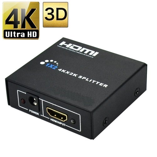 HDMI Full HD 1080P 3D 1x 2 HDMI Splitter (1 in & 2 Output) 1.4 Version with Switcher Converter Support 3D 2K 4K Digital Audio Format