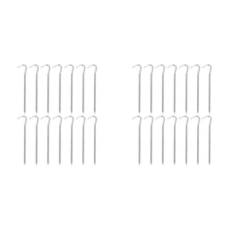 NAMUNY Tent Pegs 28 Pieces, 18cm Metal Tent Hooks Pegs Pegs for Tents, Stakes Nails for Camping Awning Netting