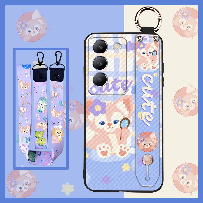 Back Cover Lanyard Phone Case For VIVO T3 5G/V30 Lite 5G/V40SE 5G Phone Holder Silicone Dirt-resistant Shockproof ring