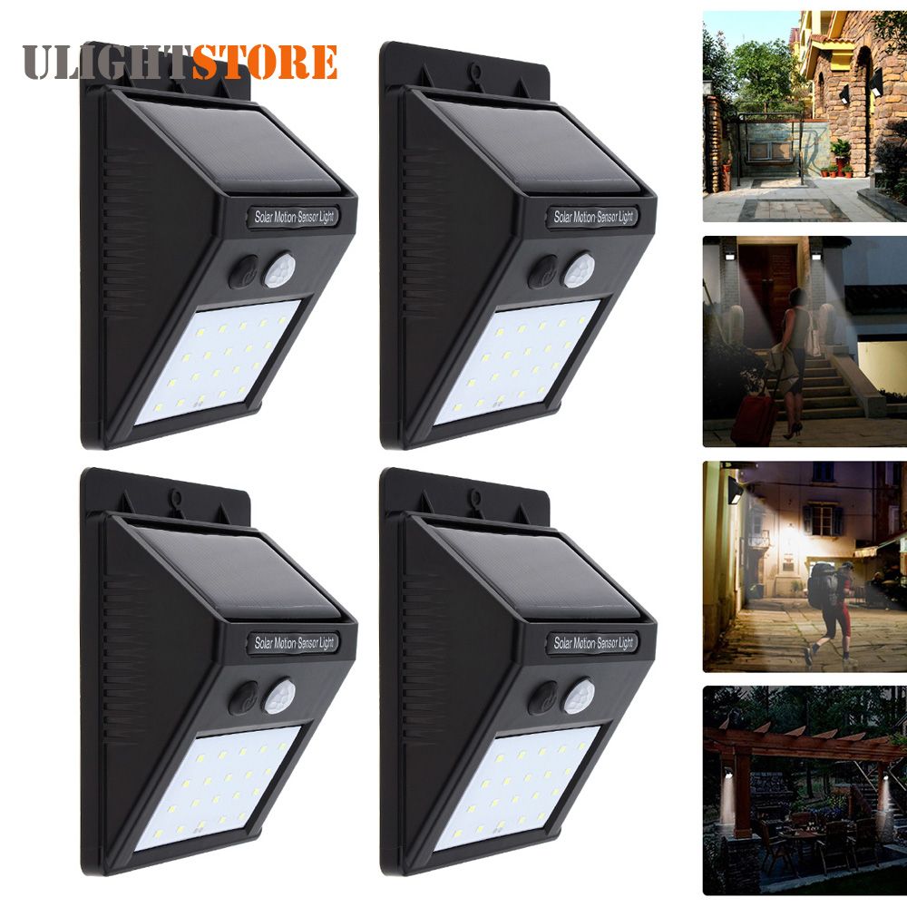 Rechargeable Solar Power Led Wall Light Pir Motion Sensor Outdoor Waterproof Garden Yard Street Path Home Security Lamp