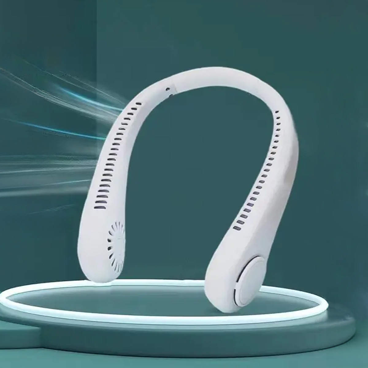Portable USB Rechargeable 360° Cooling Hanging Personal Neck Fan with 3 Wind Speed
