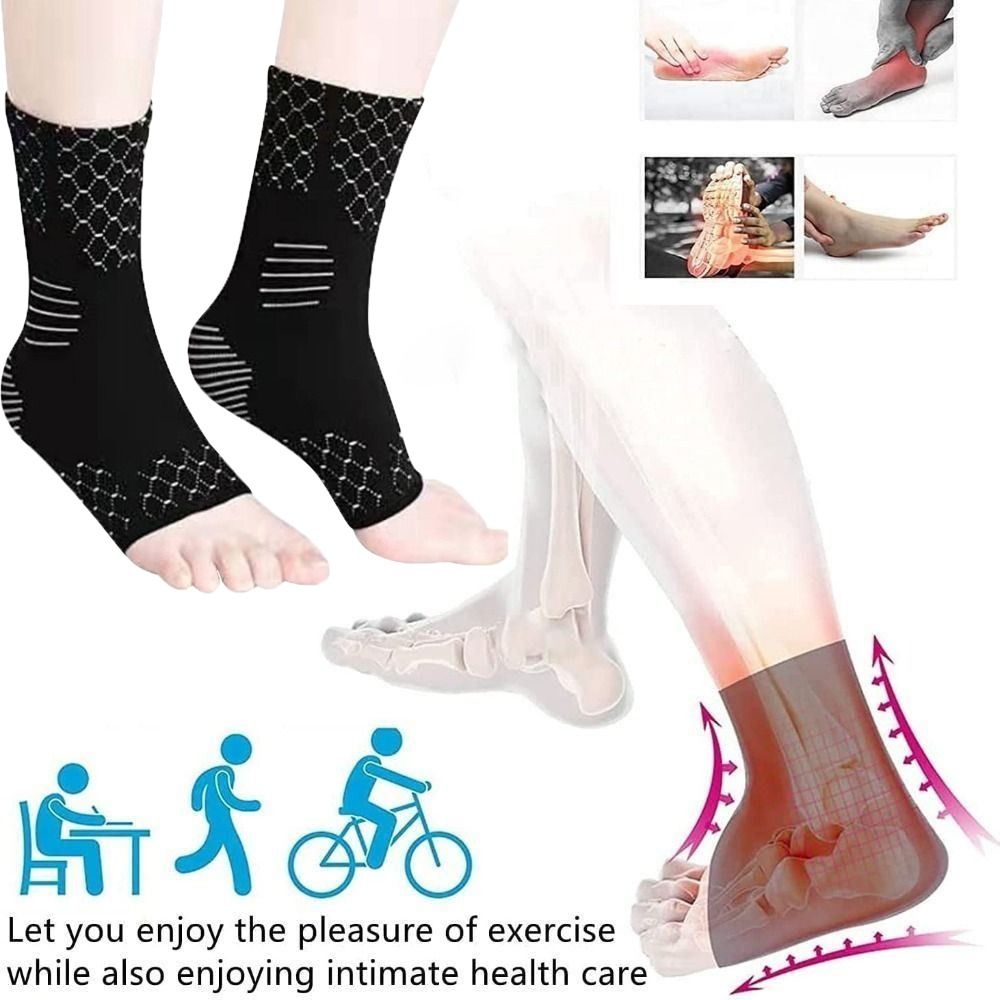 Comfortable to Wear Nylon Neuropathy Socks Foot Protection Foot Pain Relief Comprex Ankle Sleeves Breathable Elasticity Compression Ankle Socks Women Men