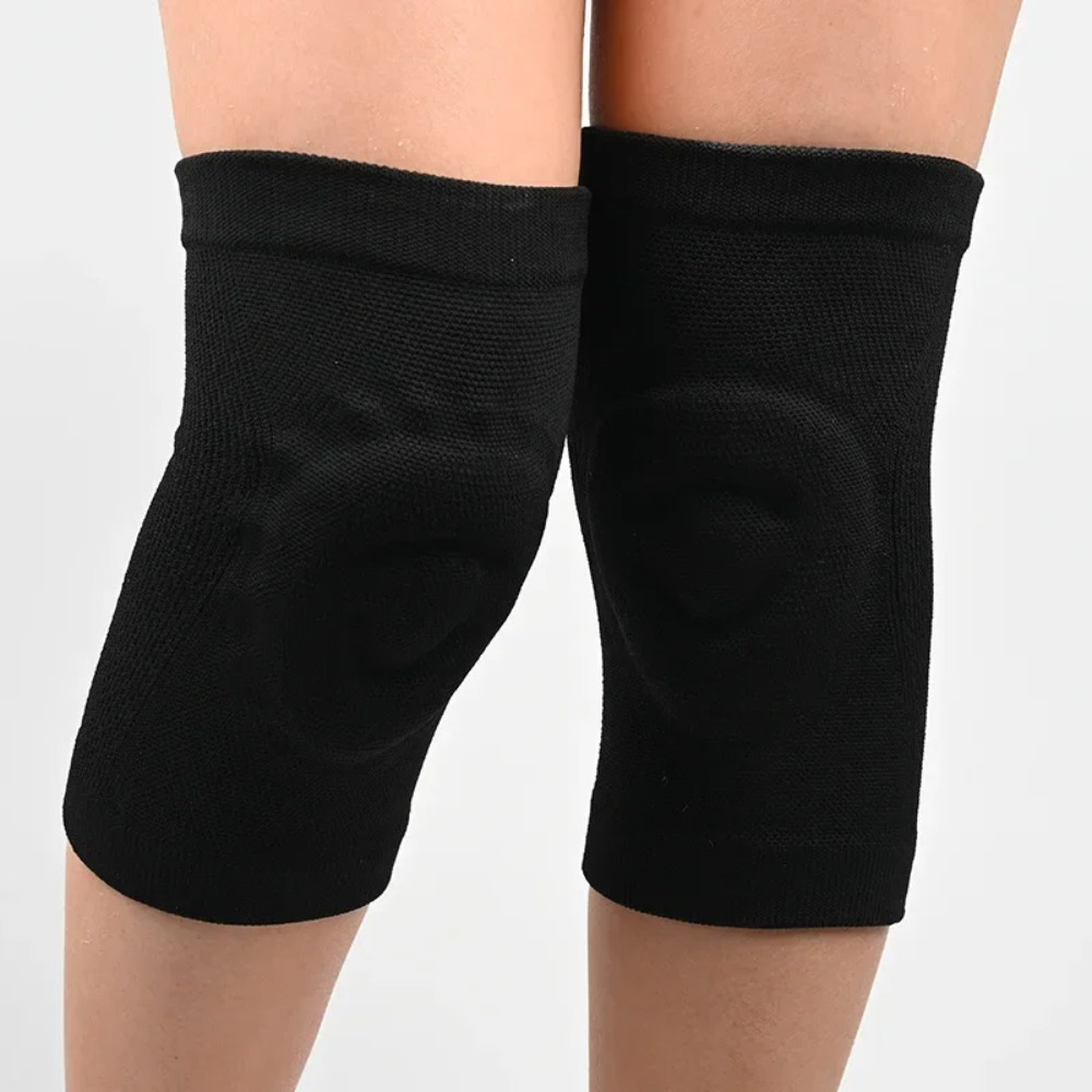 1 Pair New Pressure Reducing Knee Pads Thin Elastic Training Knees Brace Anti-Slip Silicone Wrap Pads Fitness Dance Skating sports