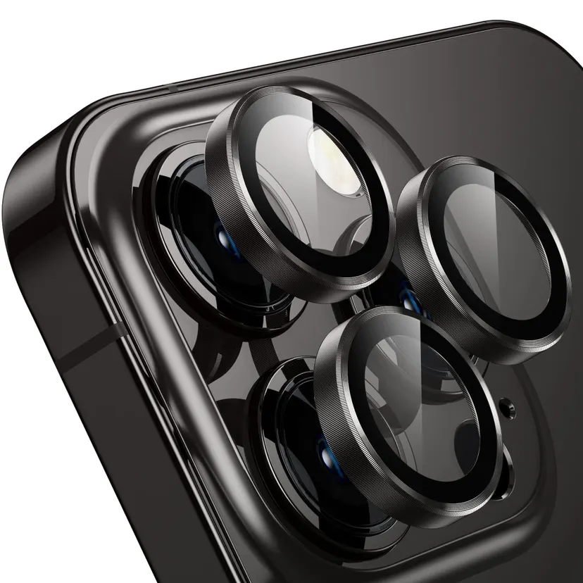 Metallic Ring Glass Camera Protection For Iphone 14 Pro