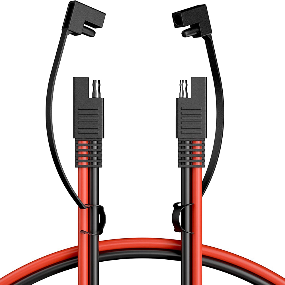 2X SAE Extension Cable 3FT 10AWG SAE to SAE Quick Disconnect Connector for Solar Panel Battery Motorcycle Cars Tractor