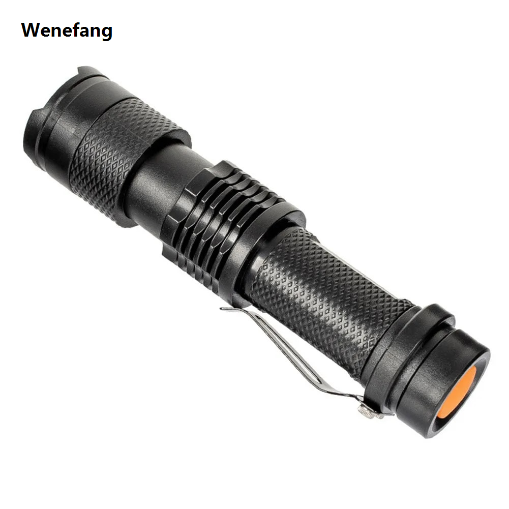 Wenefang Torch Flashlight Small Tacticals Thickened Plastic Waterproof Handheld High Quality Mini Pocket Powerful LED Bushcraft Tool Camping Equipment