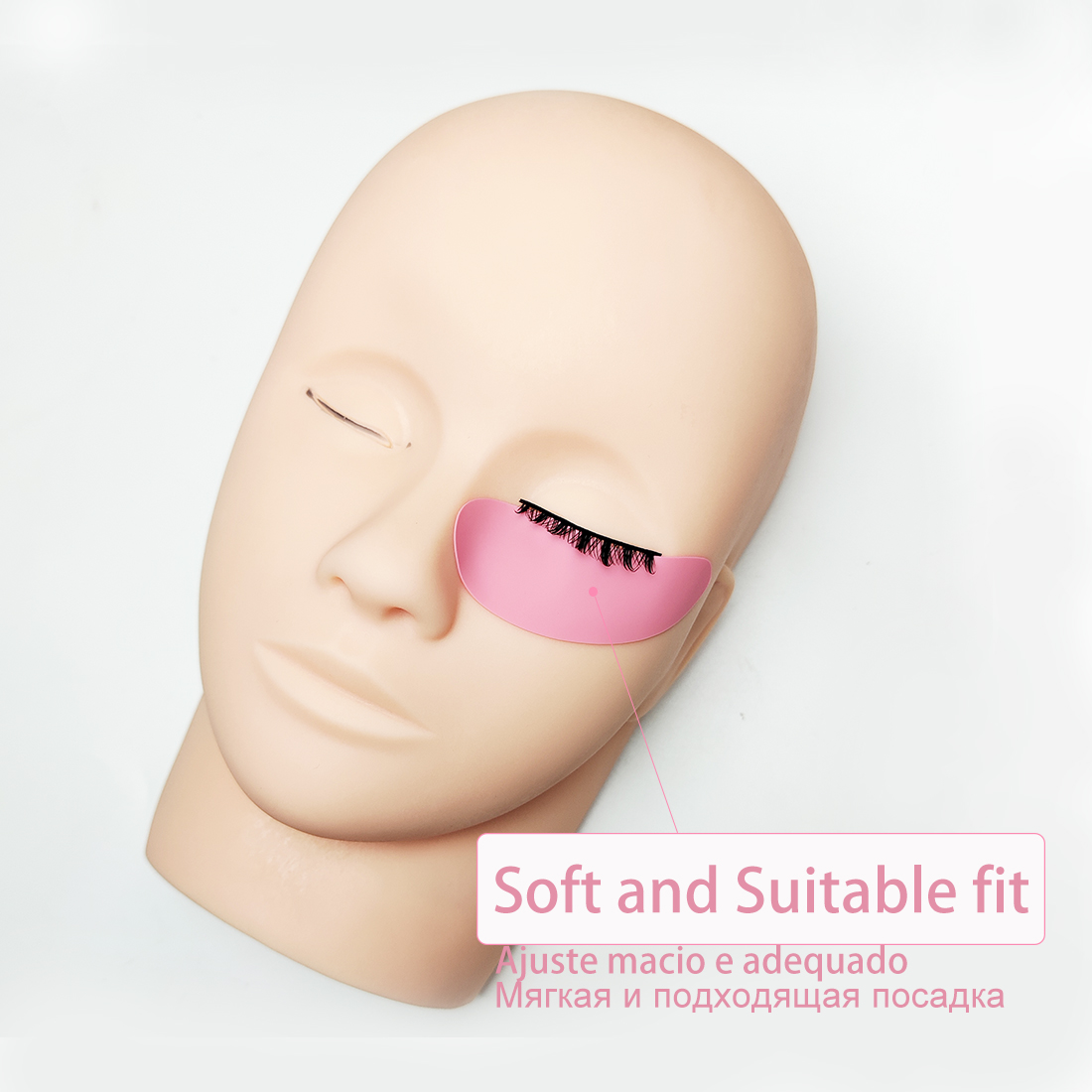 HOT 1Pair Reusable Eyelash Pads Silicone Stripe Lash Lift Eyelash Extension Eye Hydrogel Patches Under Eye Gel Patch Makeup Tools